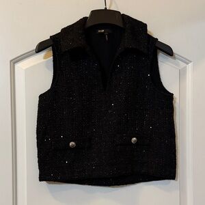 Maje Black Sleeveless Blouse